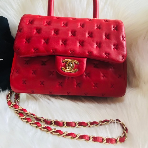 chanel coco handle red